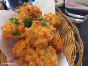 Kofuku - Prawn tempura in wasabi sauce