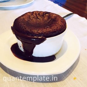 Hot chocolate souffle