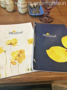 Mustard Mumbai - Menu