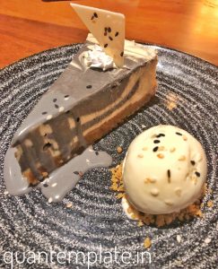 Foo Mumbai - Black marble sesame cheesecake