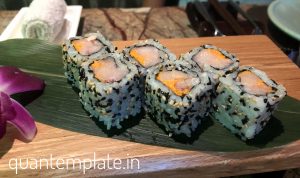 Spicy salmon sushi @POH Mumbai