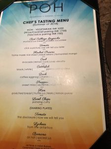 Chef's tasting menu @POH Mumbai