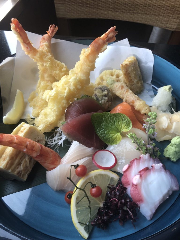 Sashimi and tempura
