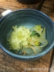 Pear Fennel Chilli sorbet Gola - Masque